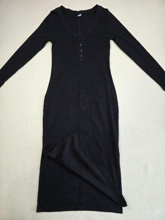 Old Navy Dresses & Skirts - Old Navy Womens Black Long Sleeve Midi Bodycon Dress Medium